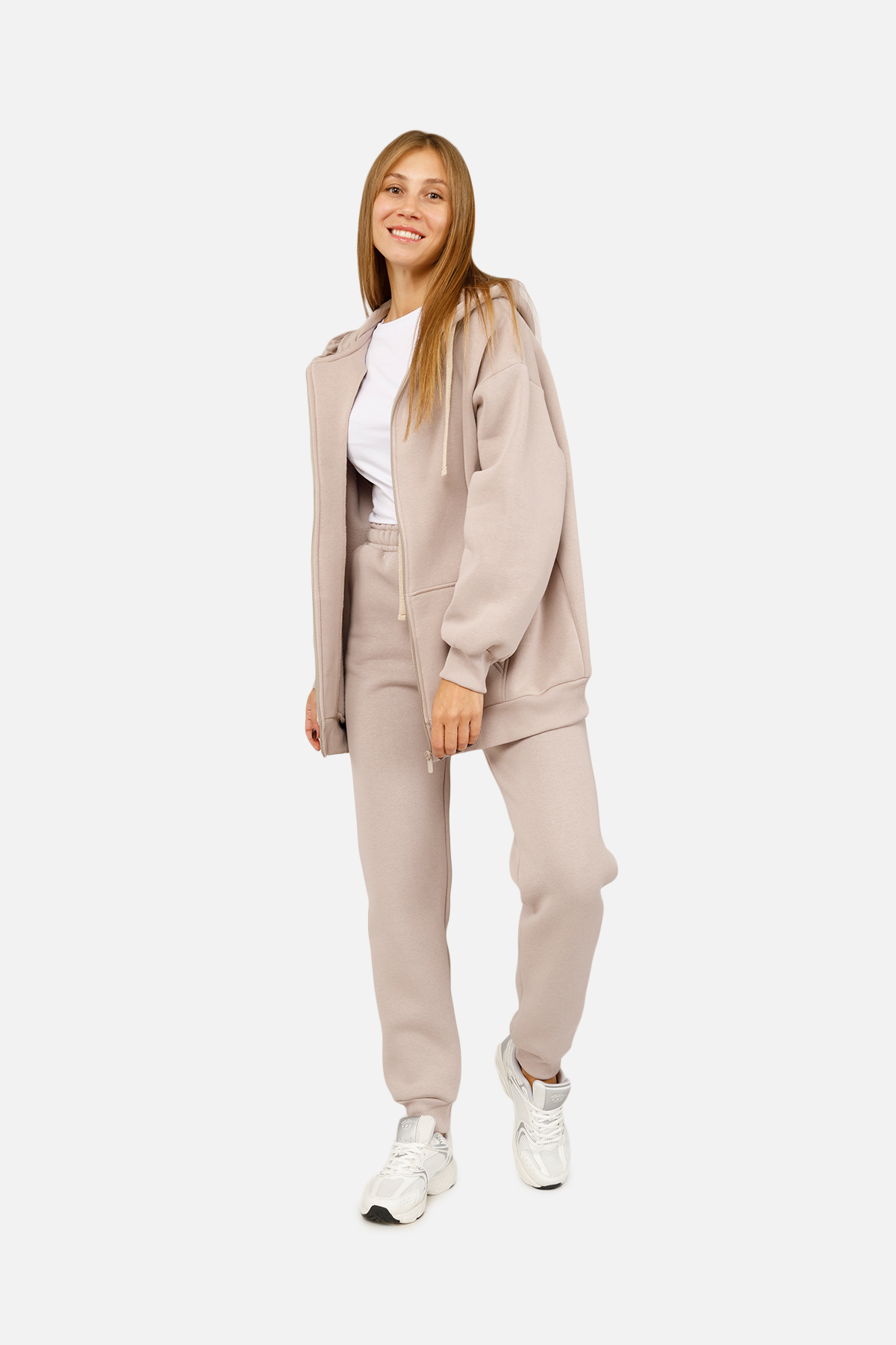 Женская толстовка Yuki на молнии XL Бежевый ЦБ-00254555 (SKT001004592)