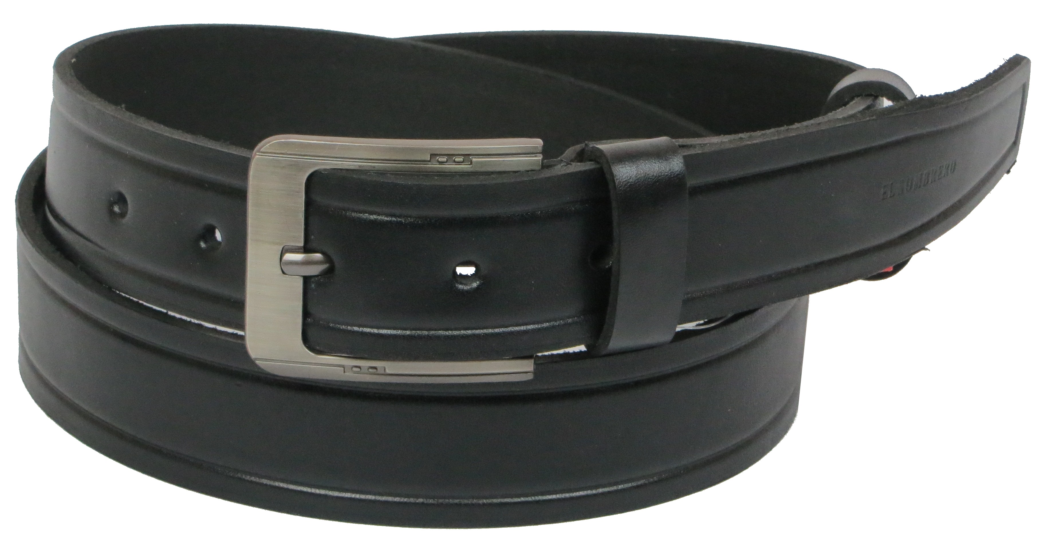 Кожаный ремень Skipper 110-130 x 3.8 см Черный (1196-38)
