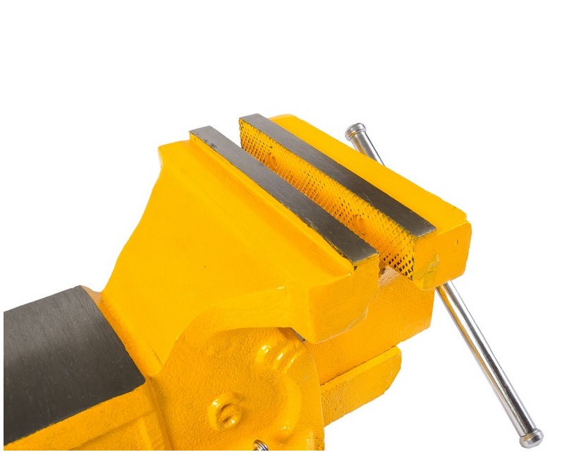 Тиски слесарные настольные поворотные MASTERTOOL 150 мм Yellow (07-0215)
