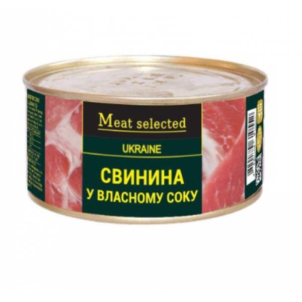 Свинина Zdorovo Meat selected Свинина у власному соку з/б 525г (POB-SVUNS525)