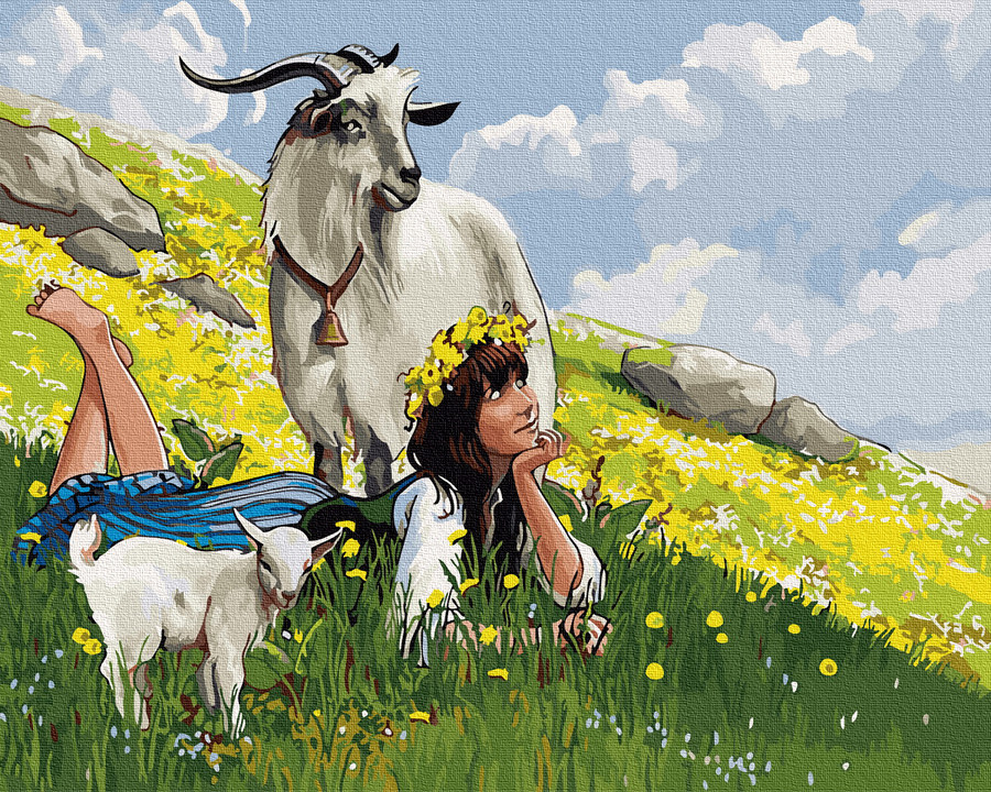 Картина за номерами BrushMe Пастушка на горі 40х50см GX31657