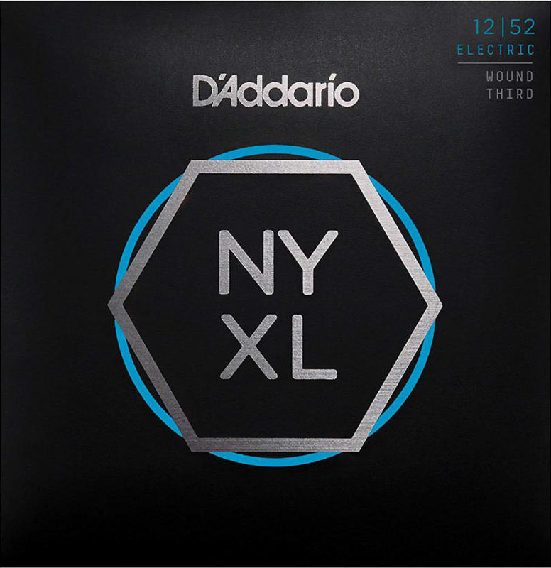 Струны для электрогитары D'Addario NYXL1252W Nickel Wound Light Electric Guitar Strings Wound 3rd 12/52
