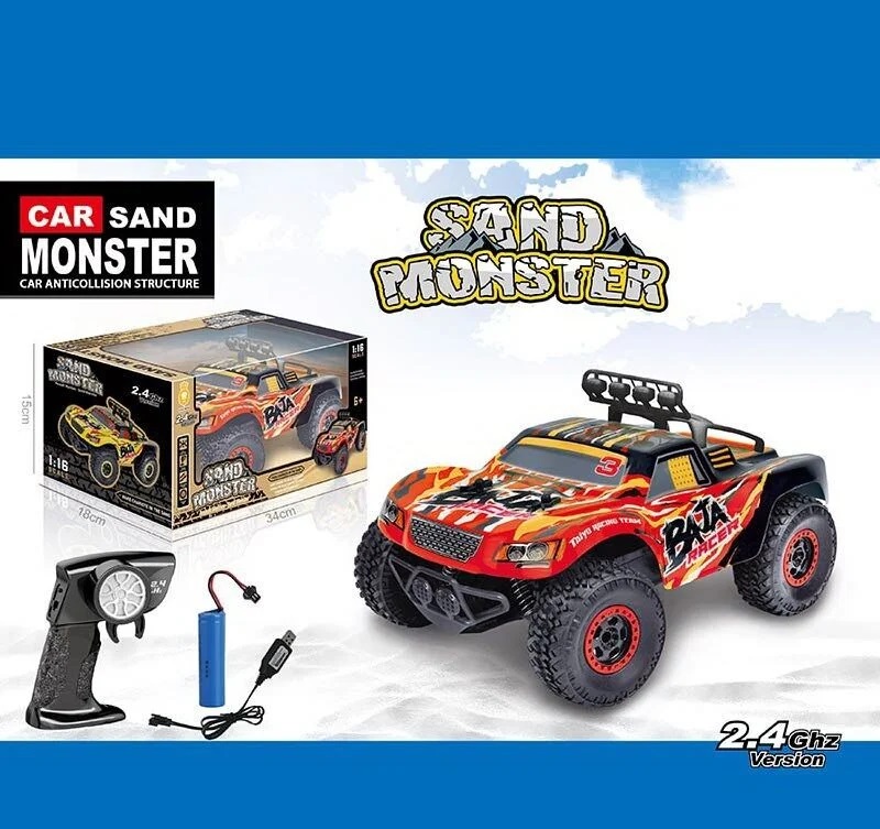 Джип на радиоуправлении Yufeng Sand Monster масштаб 1:16 пульт 2,4 Ghz аккумулятор 3,7 V Разноцветный 166334