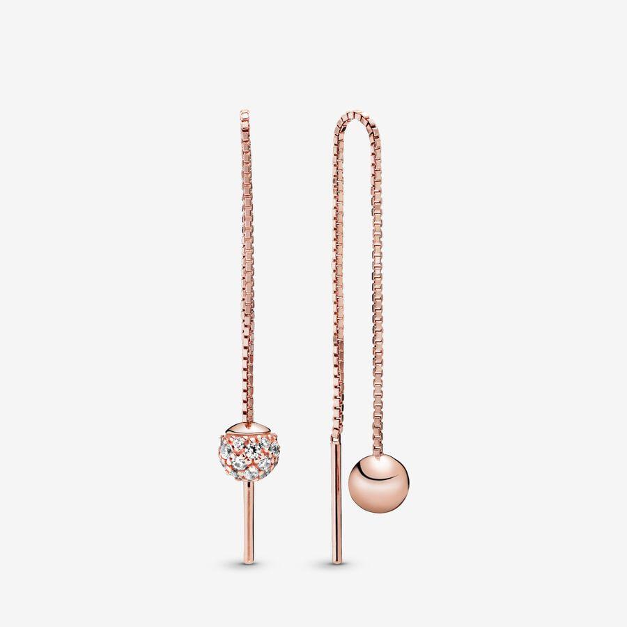 Серьги свисающие сферы No Brand Rose 288325CZ (2556928347)