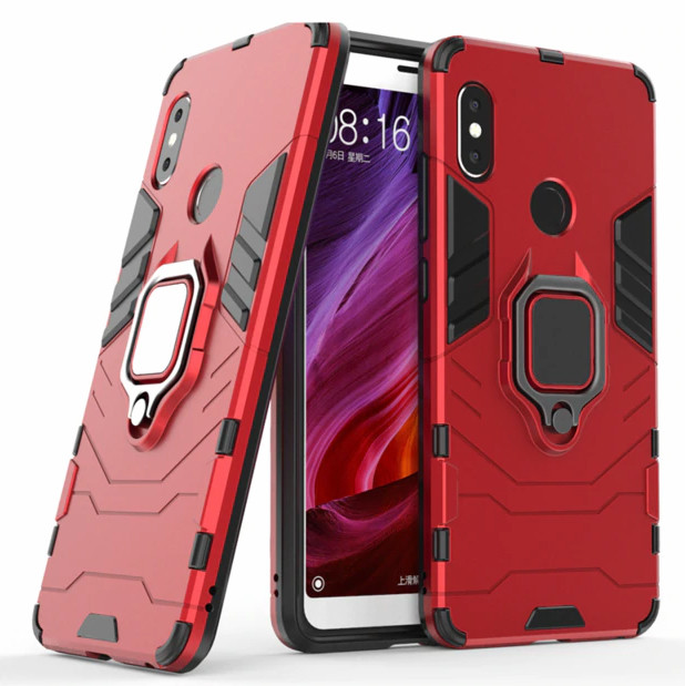 Чохол Ring Armor для Xiaomi Redmi Note 5 Pro Червоний (hub_eAid96703)