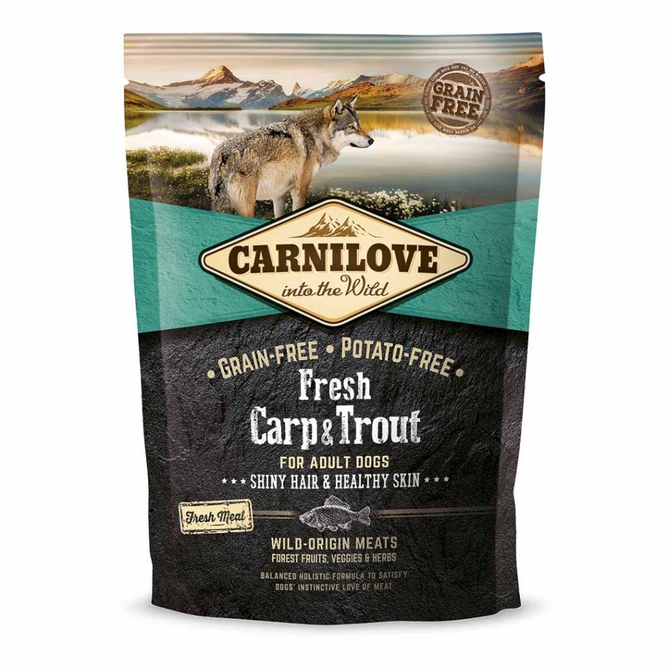Сухой корм Carnilove Fresh Carp  Trout 1,5 kg (для взрослых собак)