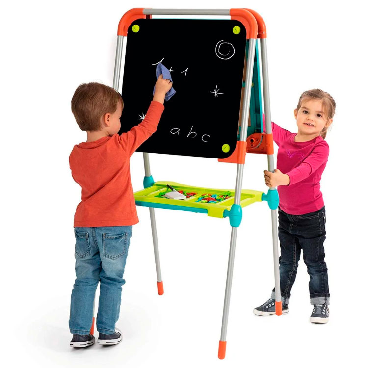 Мольберт двухсторонний Буквы и Цифры с подставкой Smoby OL32439