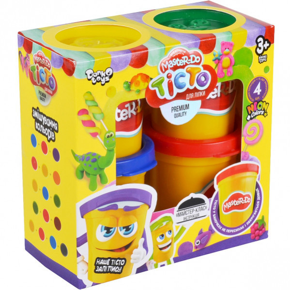 Тісто для ліплення Master-Do DankO toys 4 кольори (8106DTR)