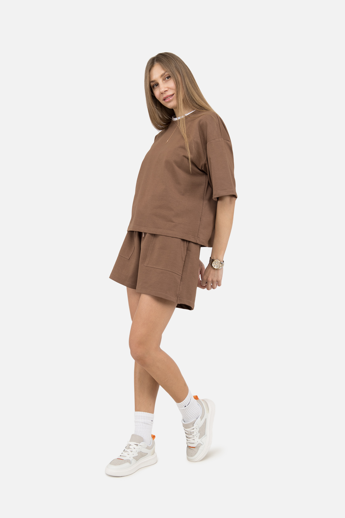Женские спортивные шорты Yuki XS Капучино ЦБ-00250919 (SKT000994669)
