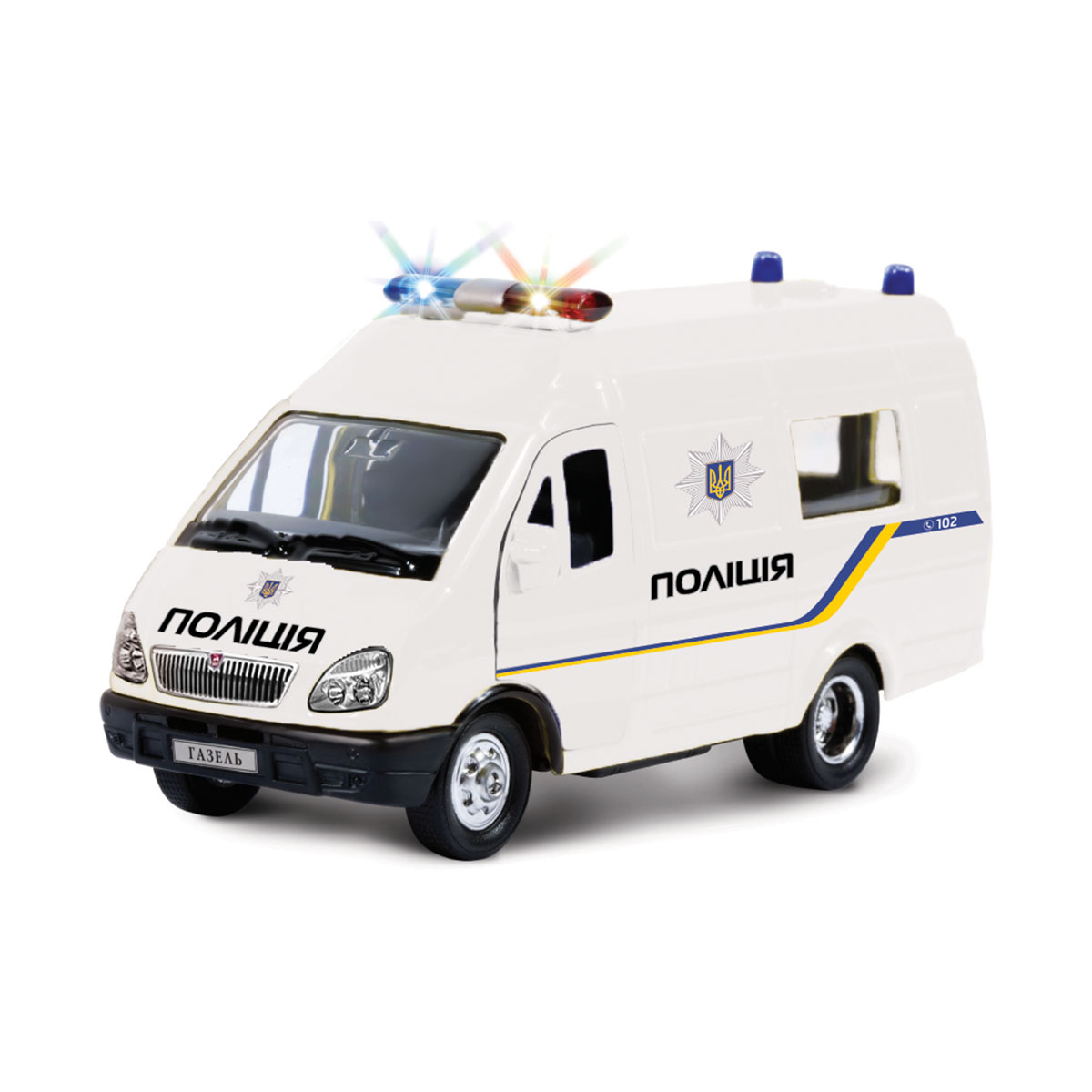 Модель машинки Multicolor Газель Полиция Technopark KD118736