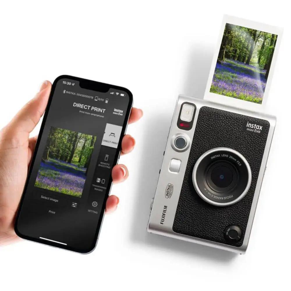 Подарочный набор камера Fujifilm Instax Mini EVO/Фотобумага 50 шт/Чехол/Фотоальбом 108 фото Черный