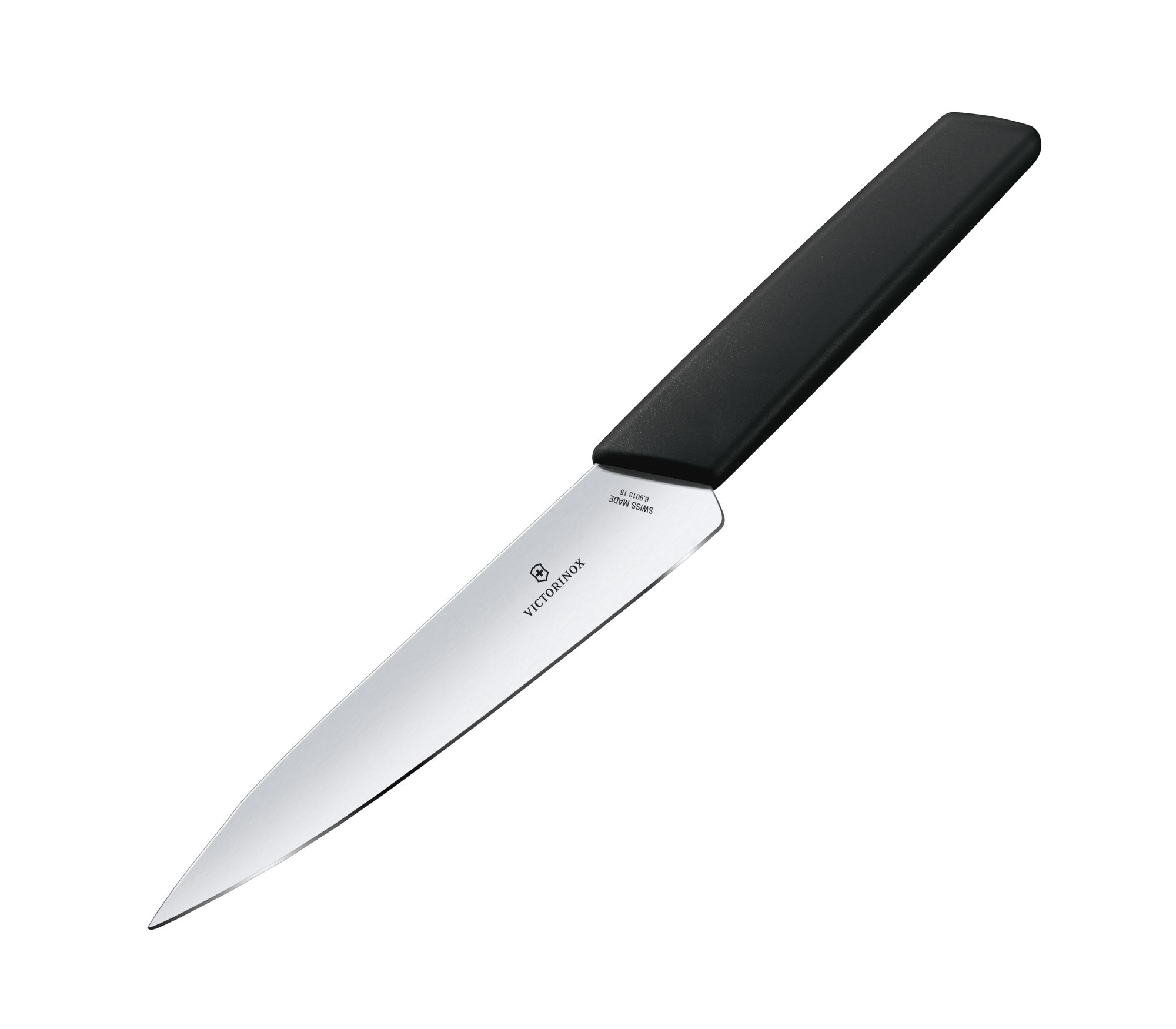 Кухонный универсальный нож Victorinox Swiss Modern Kitchen 15 см Черный (6.9013.15B)