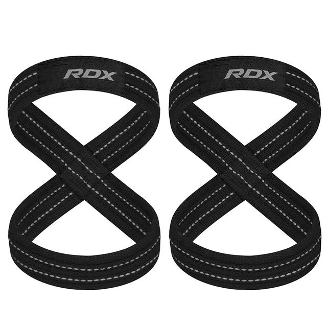 Силовые ремни RDX Gym Lifting 8 Figure Straps Gray M