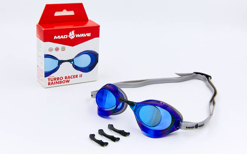 Очки для плавания стартовые MadWave TURBO RACER II RAINBOW M045806 Синий