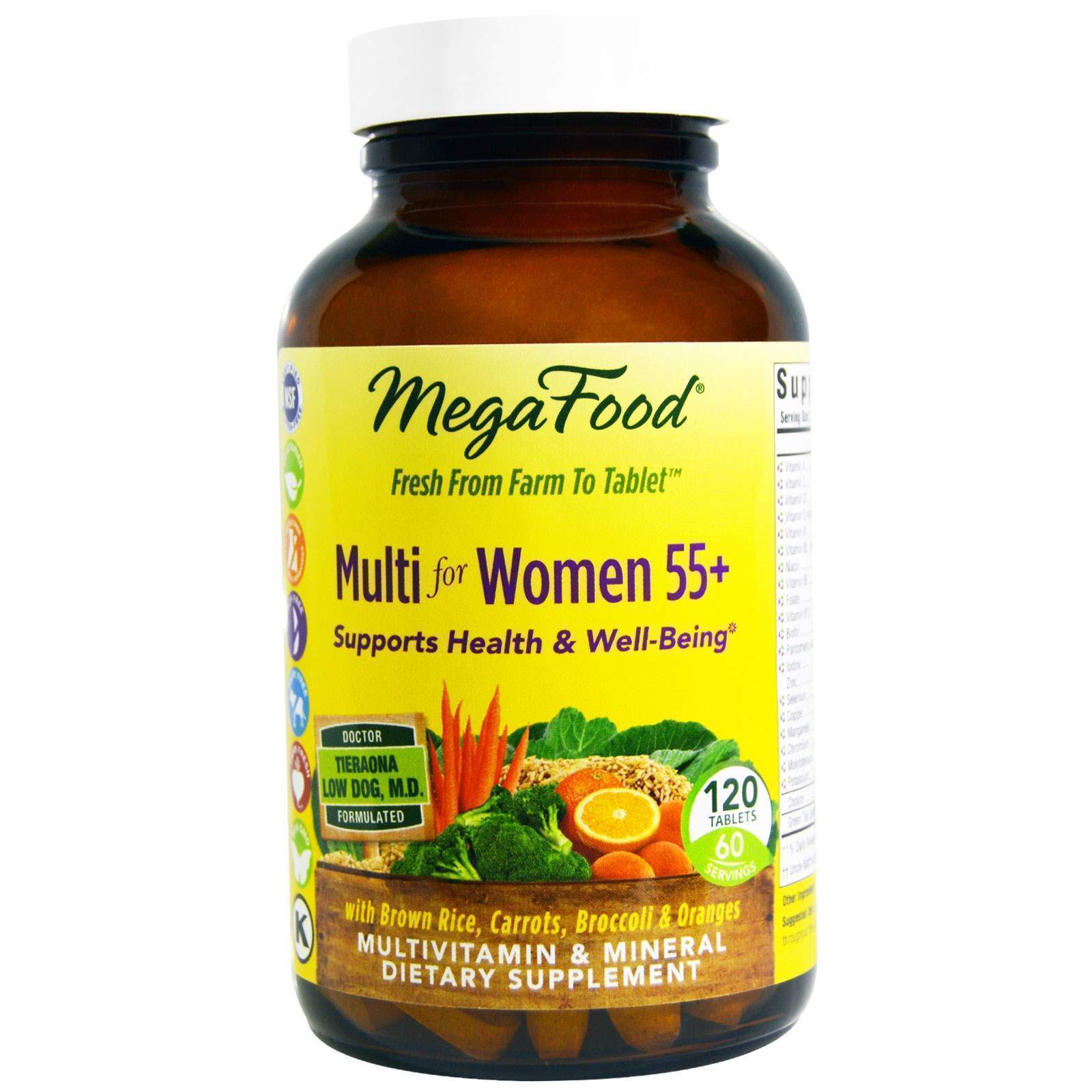 Мультивітаміни для жінок MegaFood 55+ Multi for Women 120 таблеток (16883)