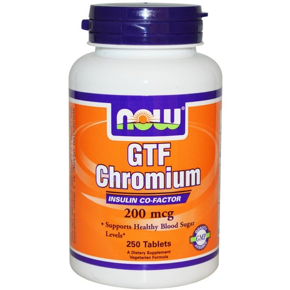 Микроэлемент Хром NOW Foods GTF Chromium 200 mcg 250 Tabs