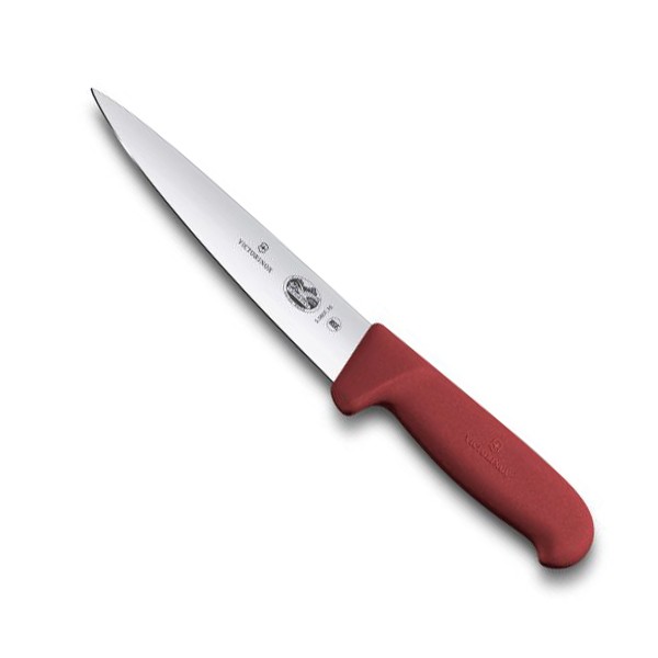 Кухонний ніж м'ясника Victorinox Fibrox Sticking 16 см Червоний (5.5601.16)