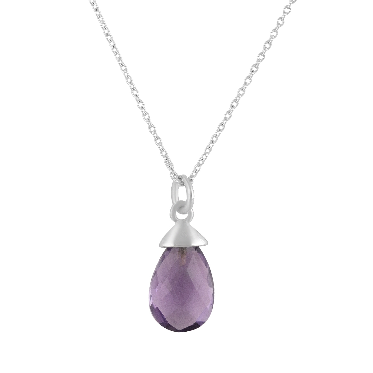 Серебряное колье SilverBreeze с натуральным аметистом 2.097ct (2118411) 450-480