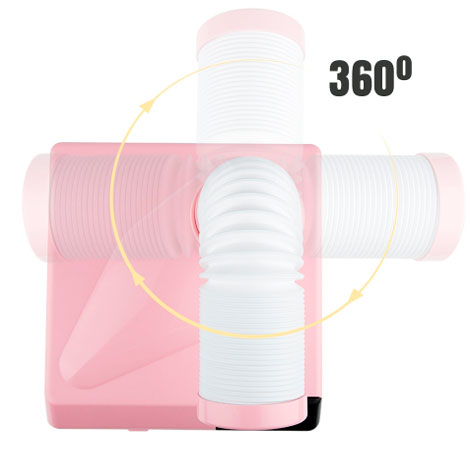 Витяжка SalonHome T-OS28899 для манікюру зі змінним фільтром DNC-360 Pink на 60W