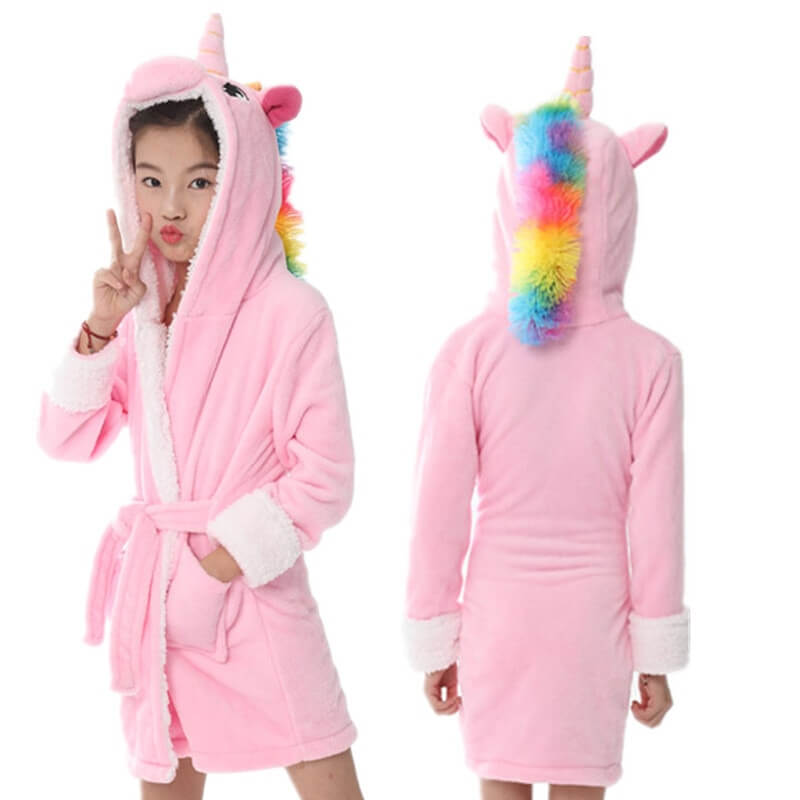 Халат детский BearWear Единорог New L 120 - 130 см Розовый (1000052-L)