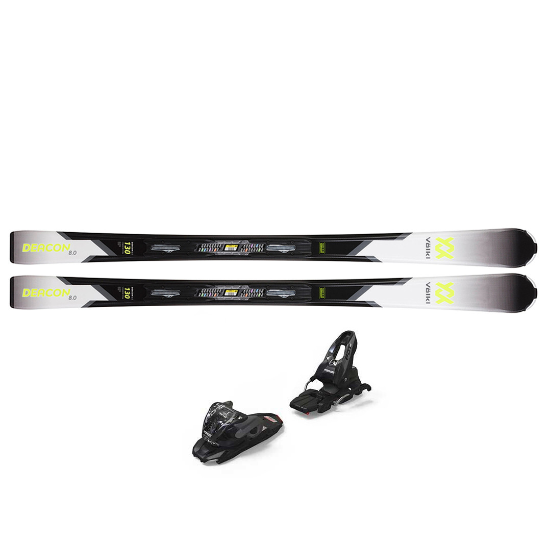 Лыжи горные с креплением Volkl Deacon 8.0 (130 cм) Marker FDT TP 10 80 mm Black/Grey