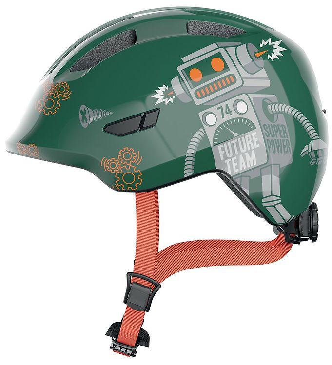 Велосипедный детский шлем ABUS SMILEY 3.0 S 45-50 Green Robo
