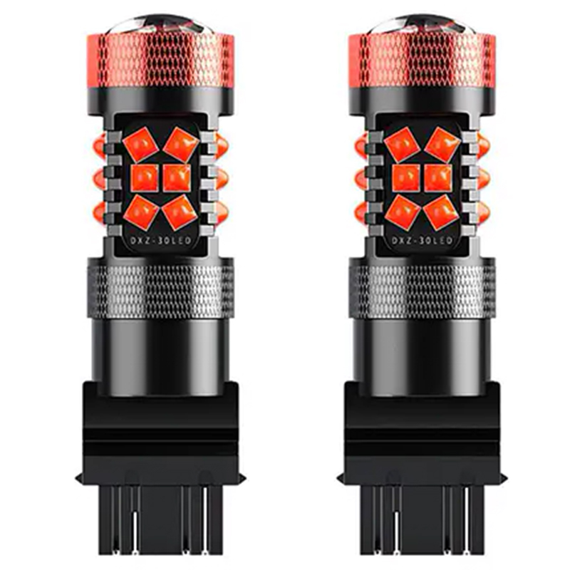 Автомобільна світлодіодна лампа DXZ G-3030-30 T25-3157 Red поворот+стоп сигнал 30W