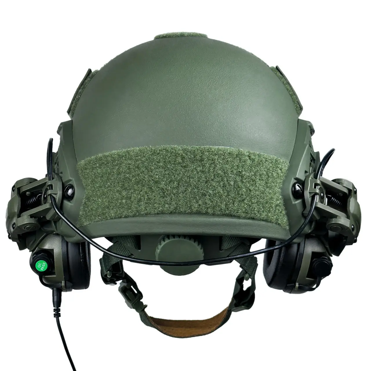 Тактический комплект шлем FAST/наушники Earmor М31/крепление Чебурашка S Оливковый