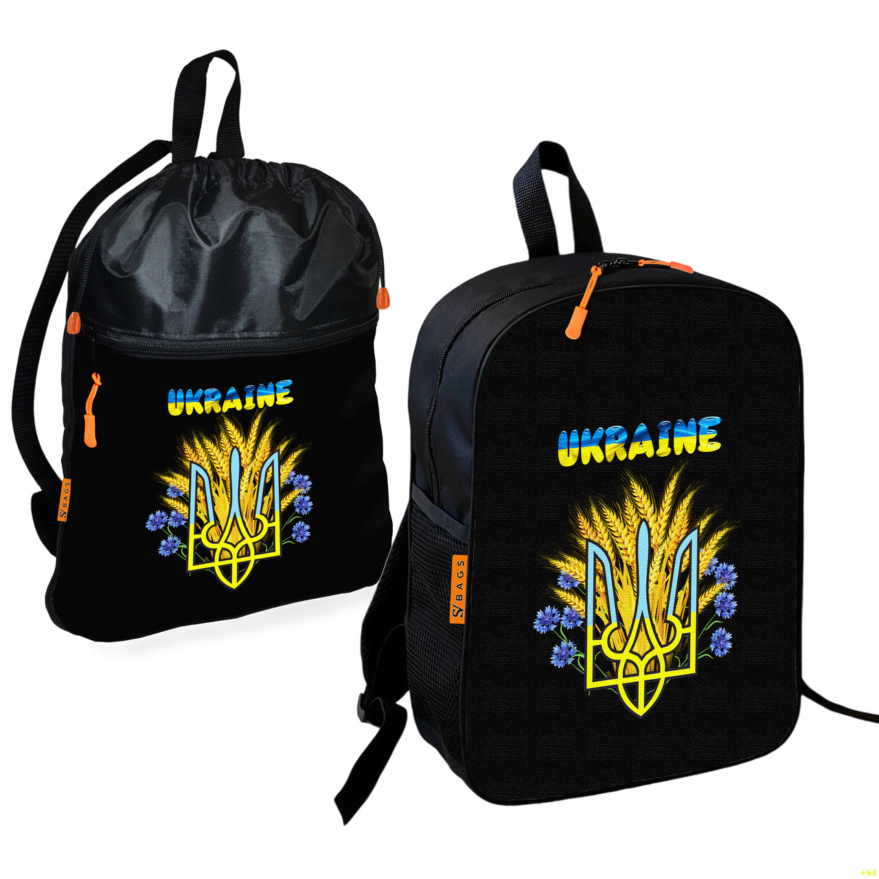 Дитячий шкільний рюкзак 36×27×13 см з сумкою для взуття 43×32 см, оксфорд PU, 2 шт