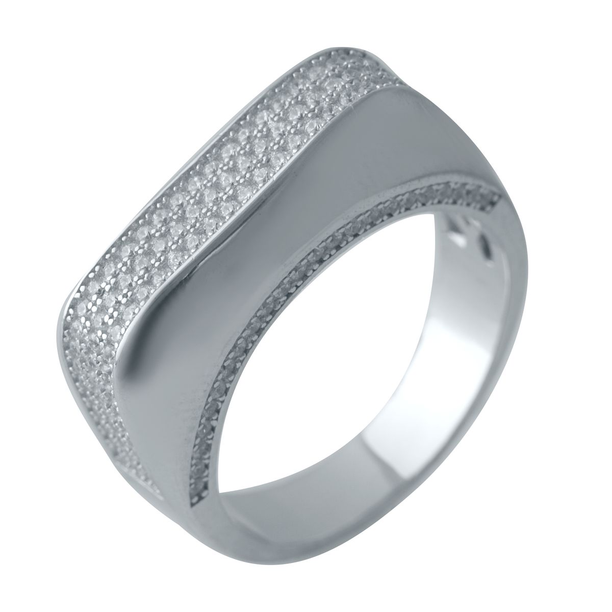 Серебряное кольцо SilverBreeze с фианитами (2031482) 16.5 размер