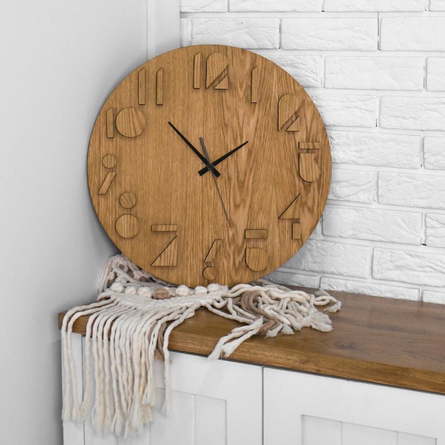Часы деревянные Moku Katori 38 x 38 см Коричневый