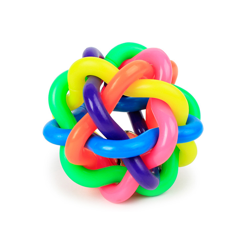 Іграшка М'яч для собак Pipitao 061111 гумовий плетений D:7,0см Multi Color