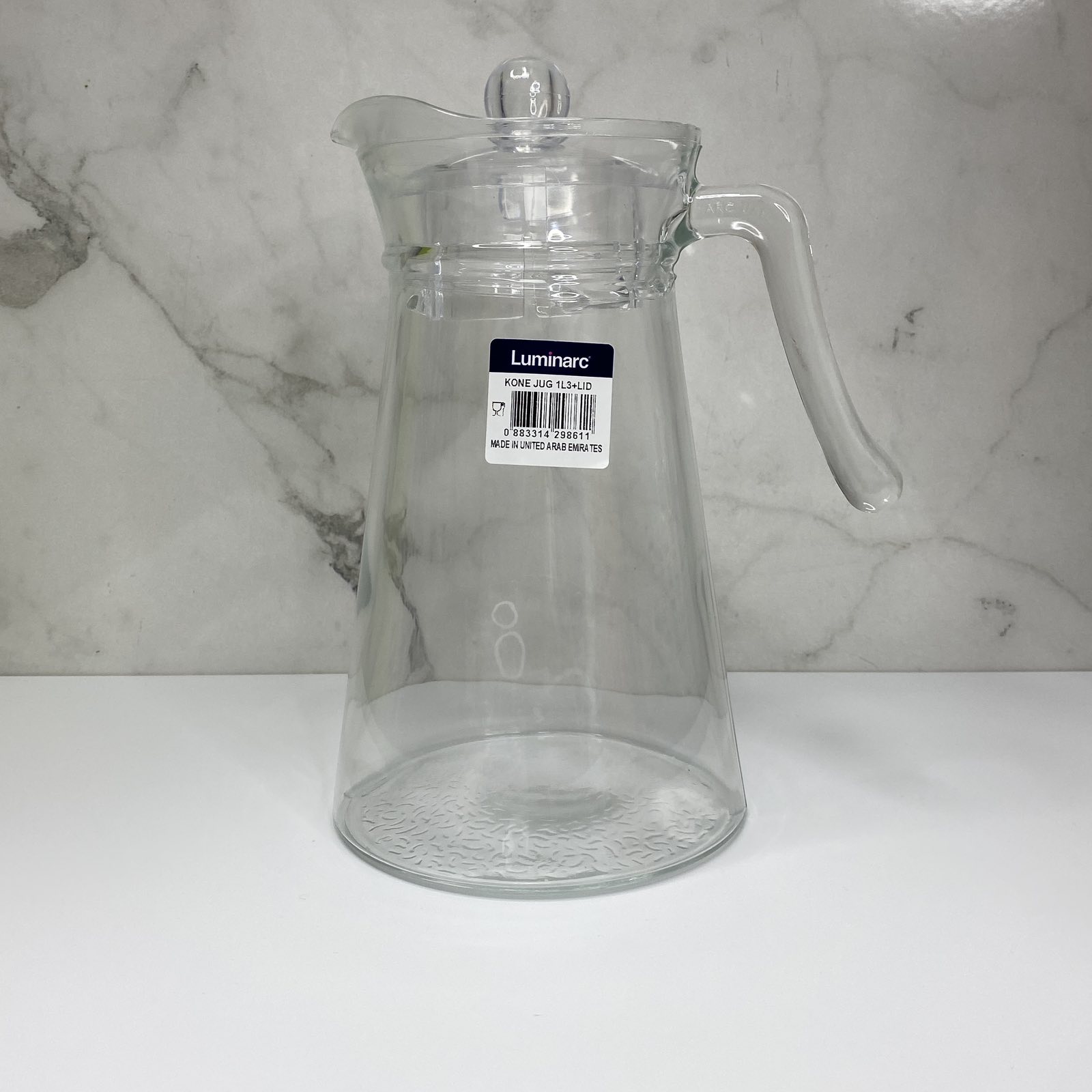 Кувшин стеклянный с пластиковой крышкой1,3 л Luminarc Kone N1102
