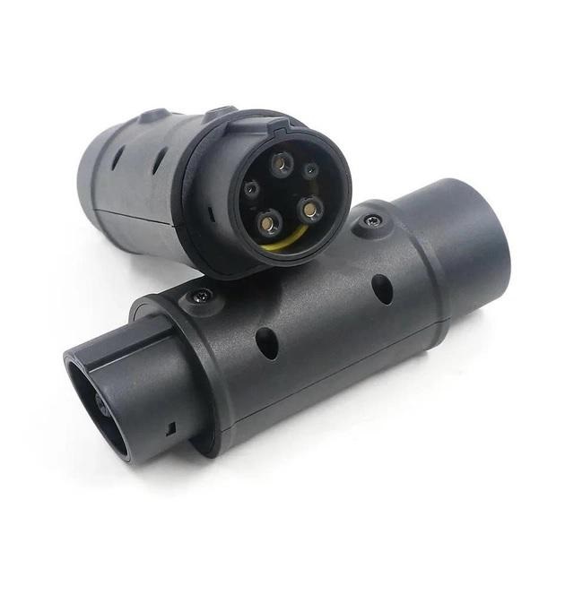 Переходник Type 2 J1772- Type 1 Bluefield Mennekes IEC 62196-2 Black (22050567)