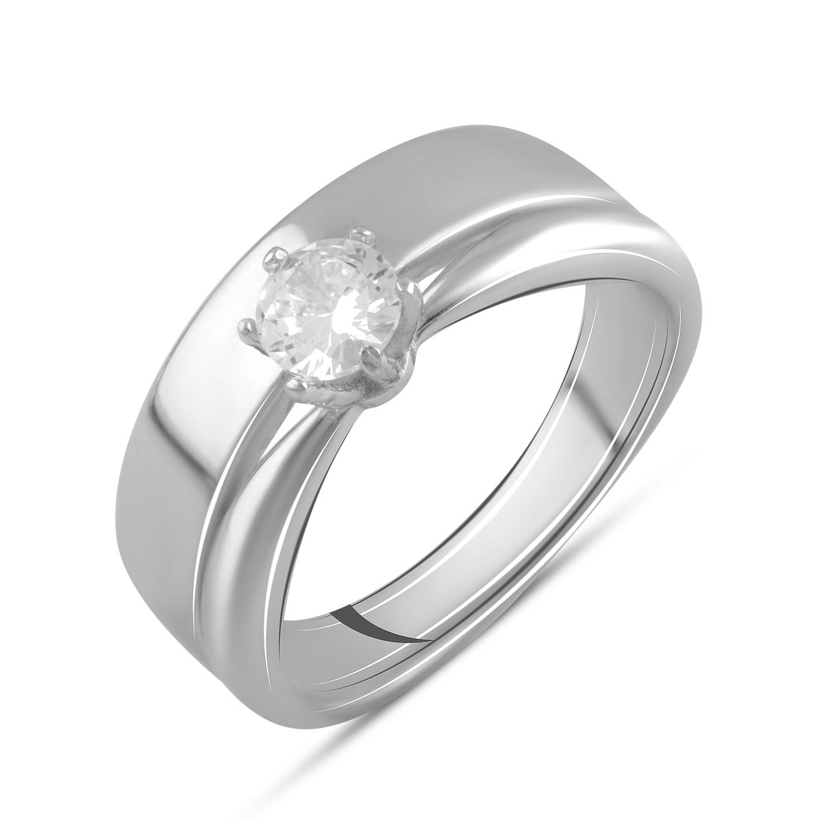 Серебряное кольцо SilverBreeze с фианитами (2094630) 17.5 размер