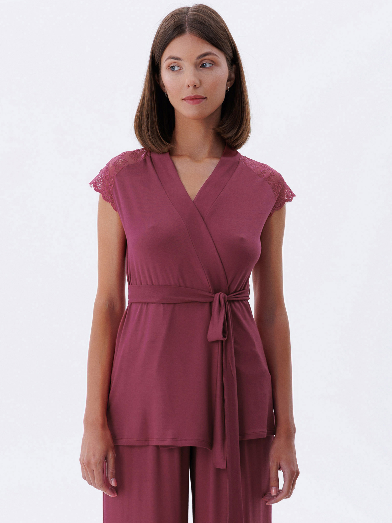 Халат женский Leinle EVELINA 1758 XXL Бордовый (26887)