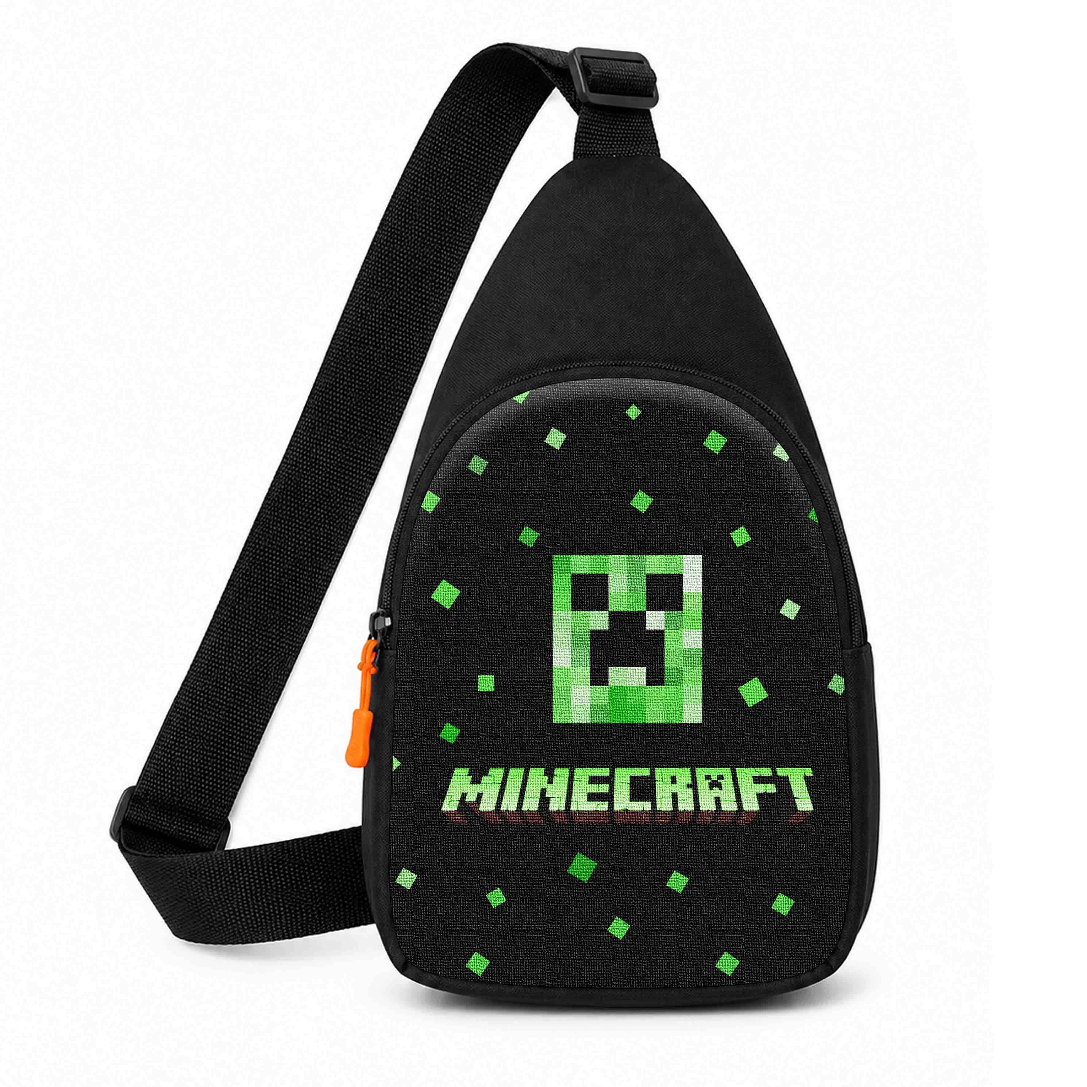 Дитяча сумка-слинг Minecraft Крипер 29x17x5 см, чорна — арт. 2643077290