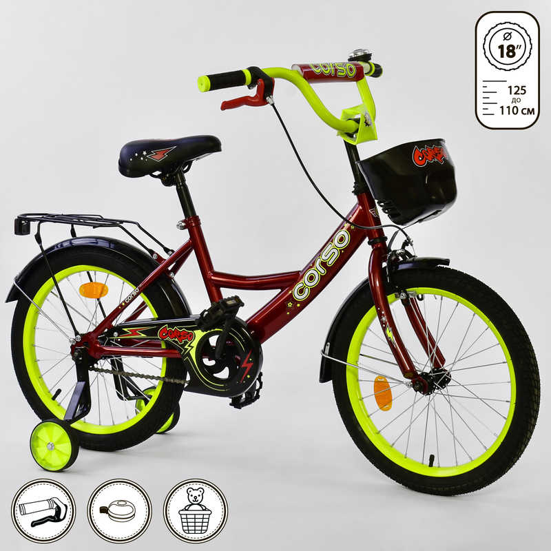Велосипед 2-х колёсный G-18670 CORSO Красный (IG-75345)