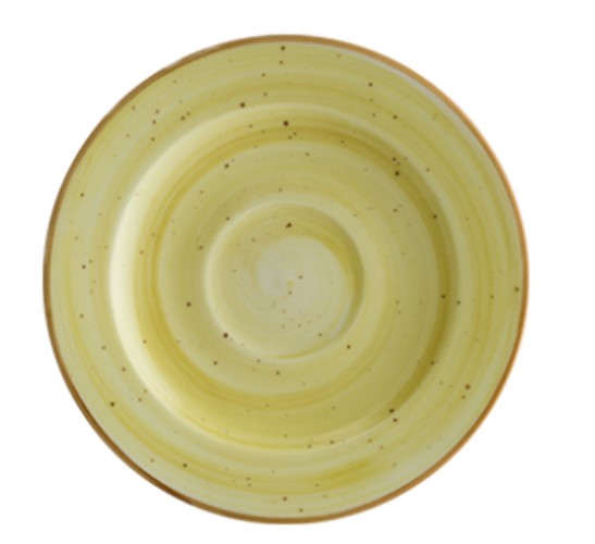 Блюдце Aura Amber Bonna 12 см Желтый AARRIT01KT