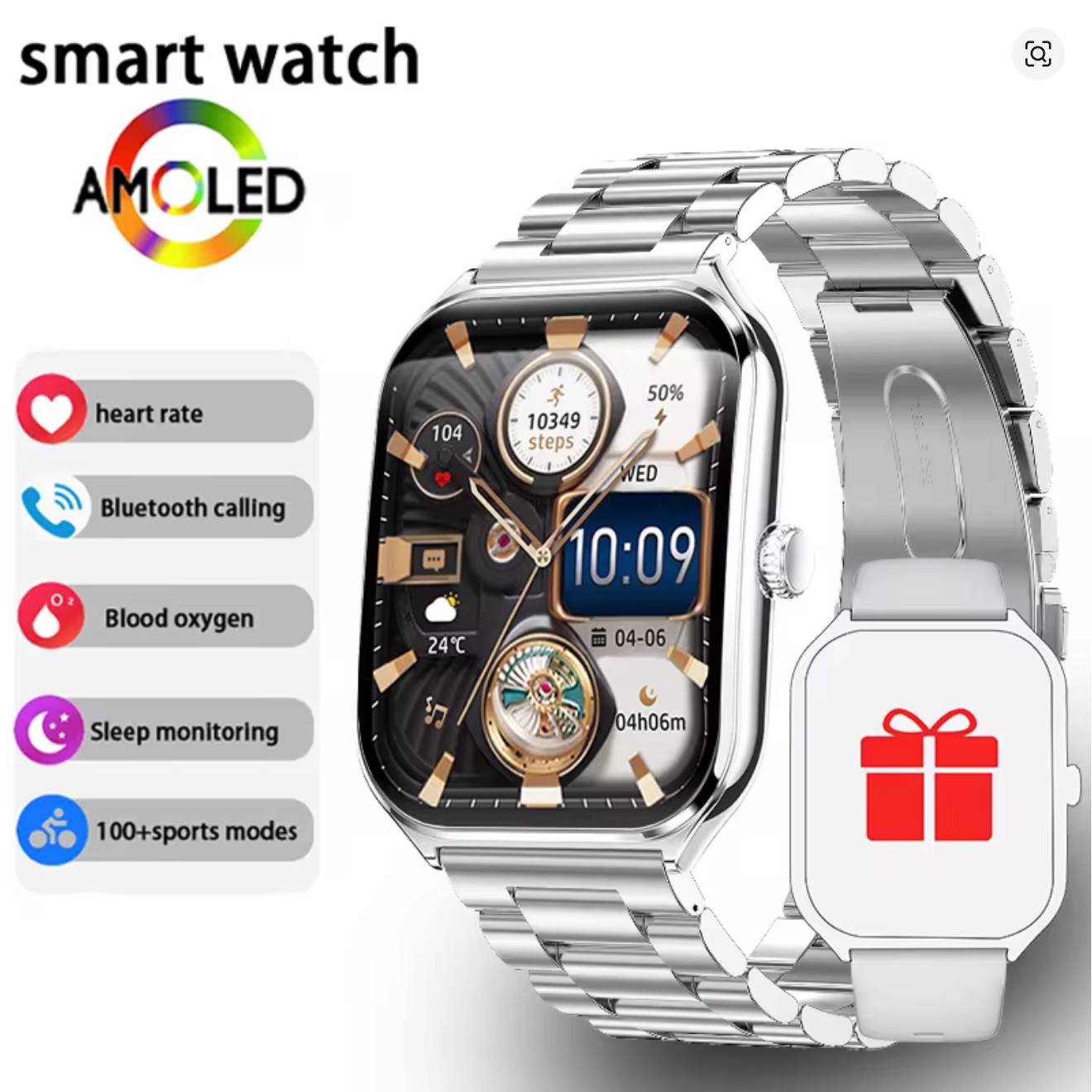 Lemfo FitCloudPro MT61 AMOLED Silver — фото 3