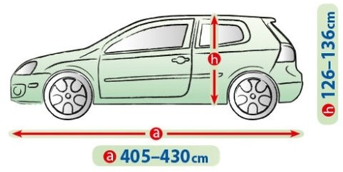Чохол-тент для автомобіля VOLKSWAGEN E-GOLF Kegel-Blazusiak Basic Garage L1 Hatchback/Combi Сірий (5-3956-241-3021)