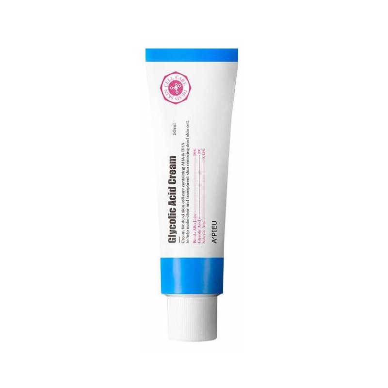 Антивозрастной крем для лица с AHA и BHA кислотами A'Pieu Glycolic Acid Cream 50 мл (8809530056738)