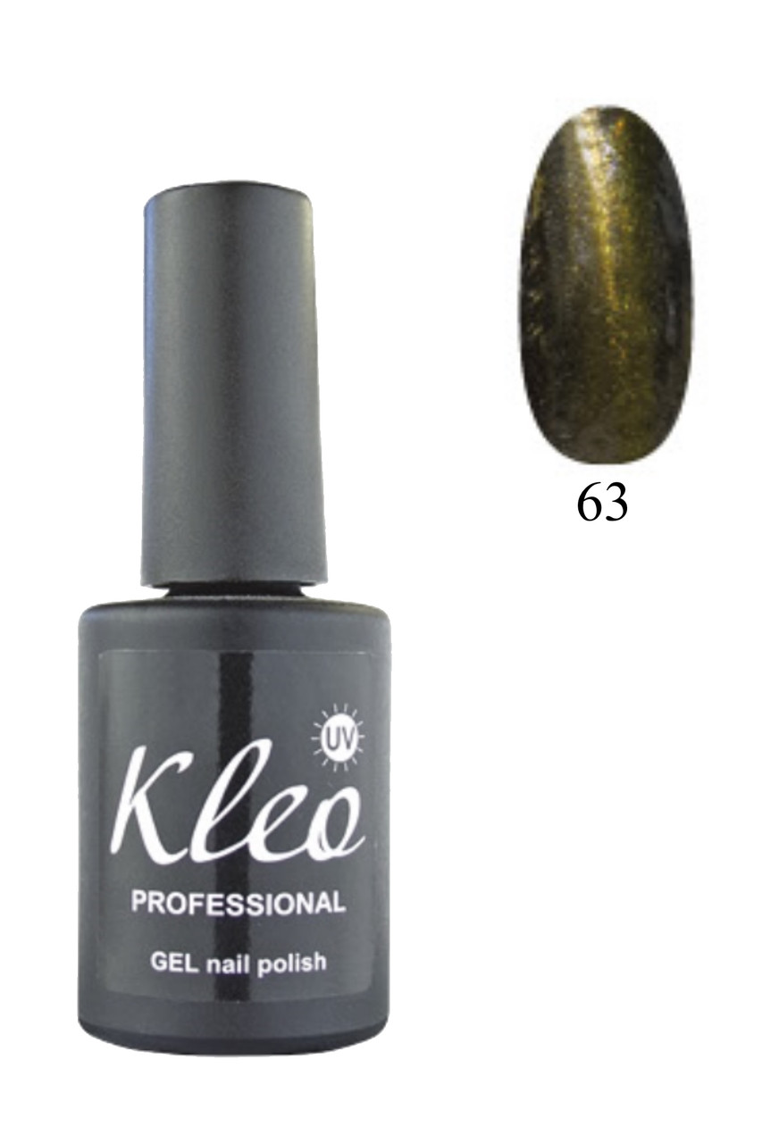 Гель-лак для нігтів Котяче око Kleo Professional Chameleon Cat eye gel 3D effect Колір 63 11 мл