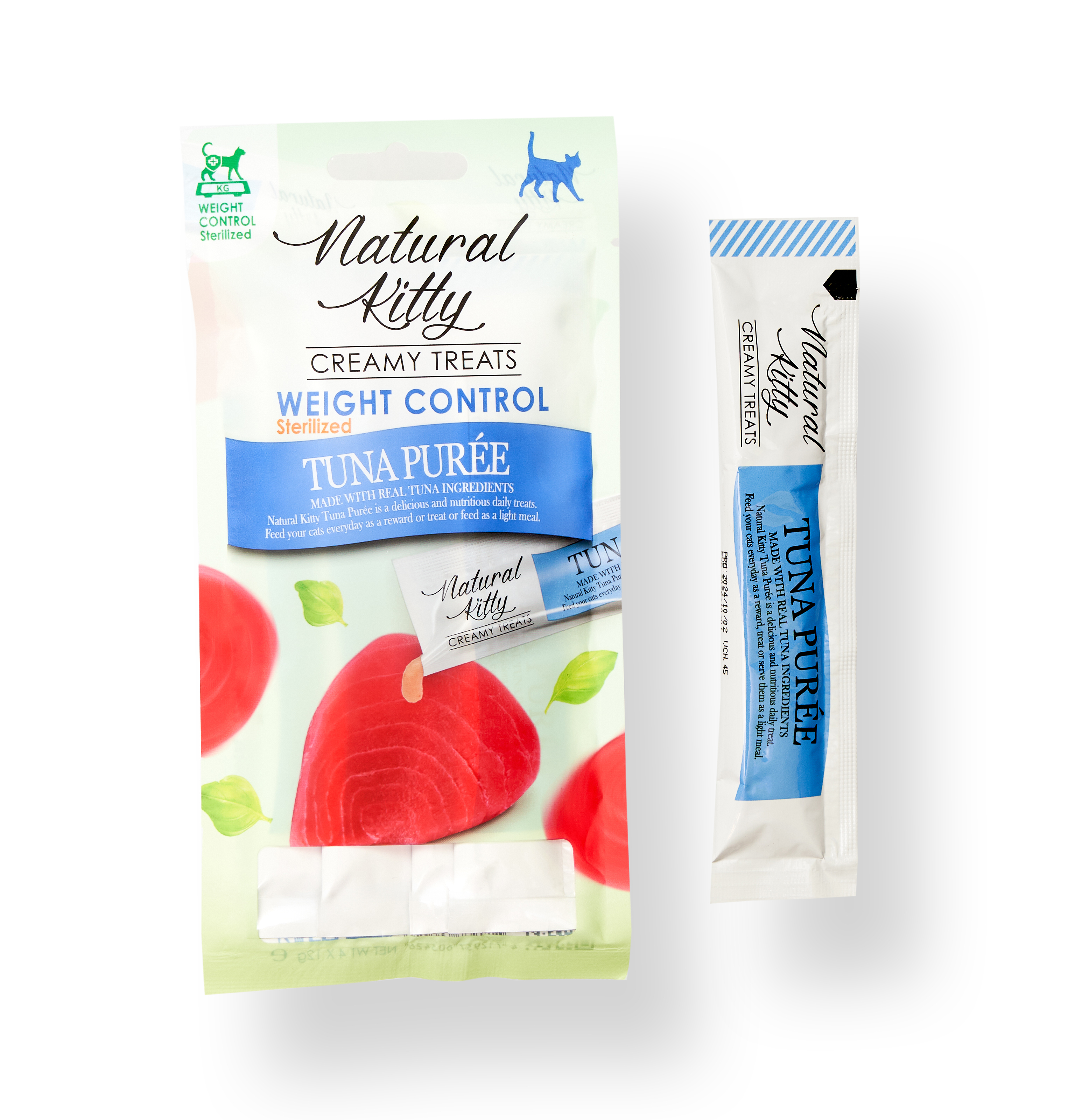 Пюре для стерилизованных котов Natural Kitty Контроль веса Тунец 4х12 г (SNK24014)