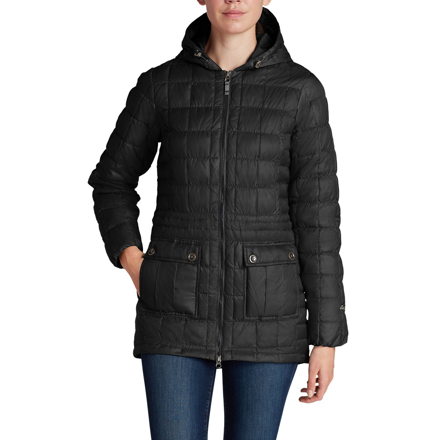 Куртка Eddie Bauer Women Super Sweater Down Parka CARBON XS Темно-сіра (5085CN-XS)