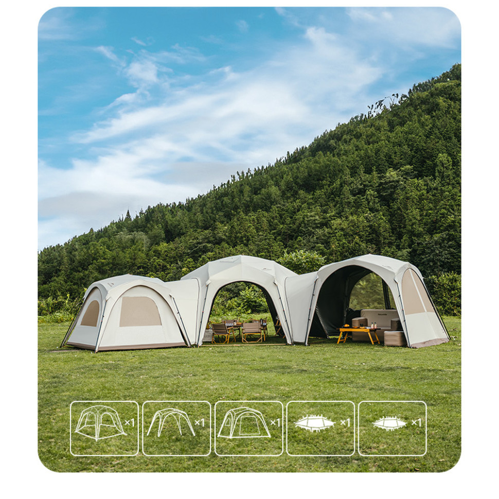 Тент для кемпинга Naturehike CNK230WS014 462x400x224 см Бежевый (2542857442)