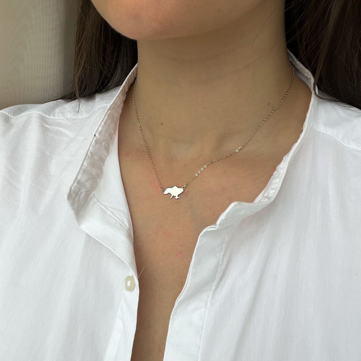 Серебряное колье SilverBreeze без камней (2137726) 400-450
