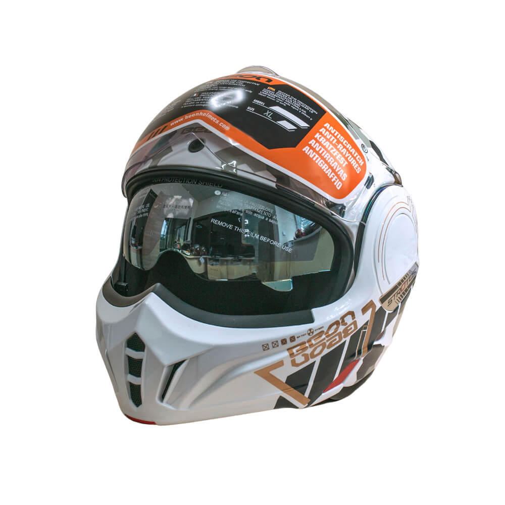 Мотошлем модуляр Beon B-707 213 XL Shiny White (298703)