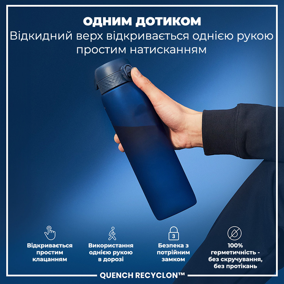 Пляшка для води ION8 BPA Free 1 л Navy (I8RF1000NAV)