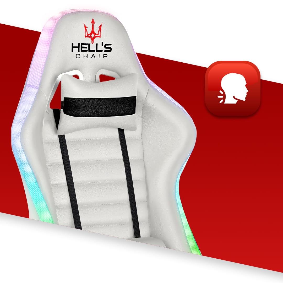 Комп'ютерне крісло Hell's HC-1003 LED RGB White